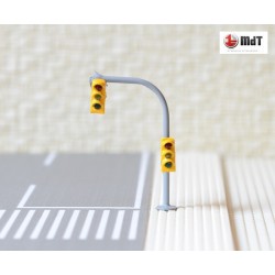 Semaforo doble amarillo de trafico de LED doble verde/ambar/rojo 4cm OB3C3NR MDT Escala N