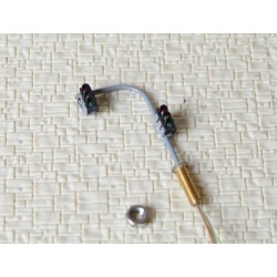 Semaforo doble negro de trafico de LED doble verde/ambar/rojo 4cm BB3C3NR MDT Escala N