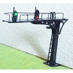 Pórtico a derechass con 2 semáforos LED PORT02 MDT Escala H0