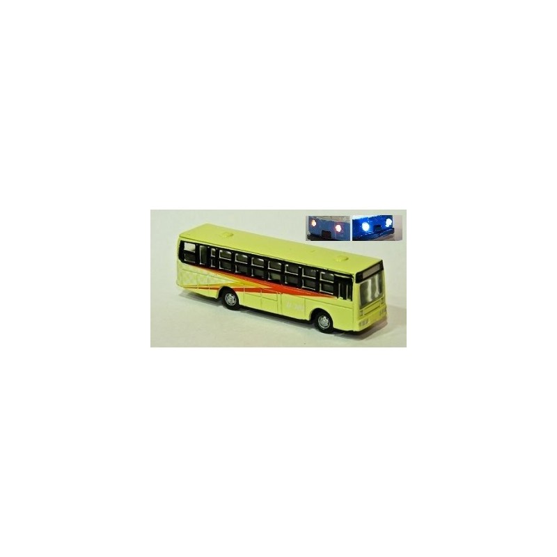 Autobus con LUZ amarillo city A LZ10 MDT Escala N