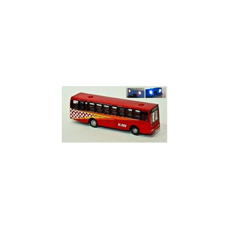 Autobus con LUZ rojo A LZ11 MDT Escala N