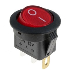 Interruptor redondo con LUZ roja ON-OFF 3 pin INTL001 MDT Models