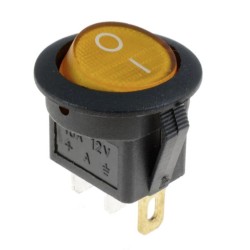 Interruptor redondo con LUZ amarilla ON-OFF 3 pin INTL003 MDT