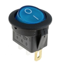 Interruptor redondo con LUZ azul ON-OFF 3 pin INTL004 MDT Models
