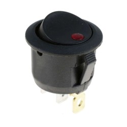 Interruptor redondo con LUZ roja ON-OFF 3 pin INTS0101 MDT
