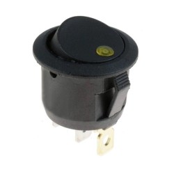 Interruptor redondo con LUZ amarilla ON-OFF 3 pin INTS0103 MDT