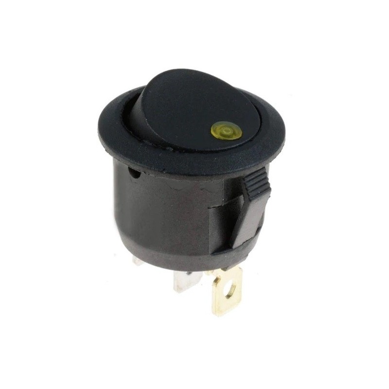 Interruptor redondo con LUZ amarilla ON-OFF 3 pin INTS0103 MDT