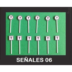 Lote de señales Nº6 RENFE ( protección trinchera/terraplén) S101 MDT Escala N