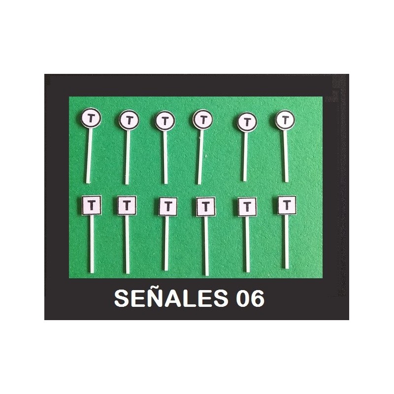 Lote de señales Nº6 RENFE ( protección trinchera/terraplén) S101 MDT Escala N