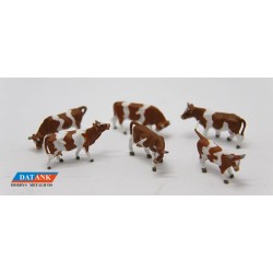 Vacas marrones y blancas 4009M ANESTE Escala H0