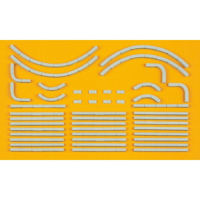 Bordillos, 38 elementos 18200 PREISER Escala H0