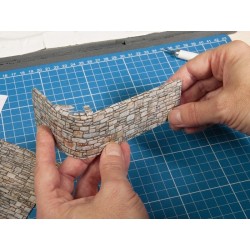 3D-Cardboard Sheet Tabique madera 25 x 12,5 cm 56665 NOCH Escala H0