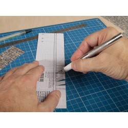 3D-Cardboard Sheet Tejas planas gris 25 x 12,5 cm 56691 NOCH Escala H0