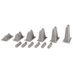 Juego de 6 pilares de 15 a 75 mm altura 120472 Faller Escala H0