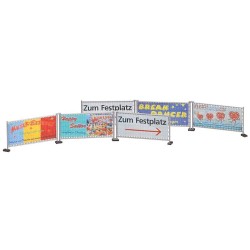 Set de feria con atraccion pulpo, 2 puestos, garita y vallas 140341 Faller Escala H0