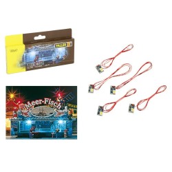 5 Leds especiales, blanco 180647 Faller