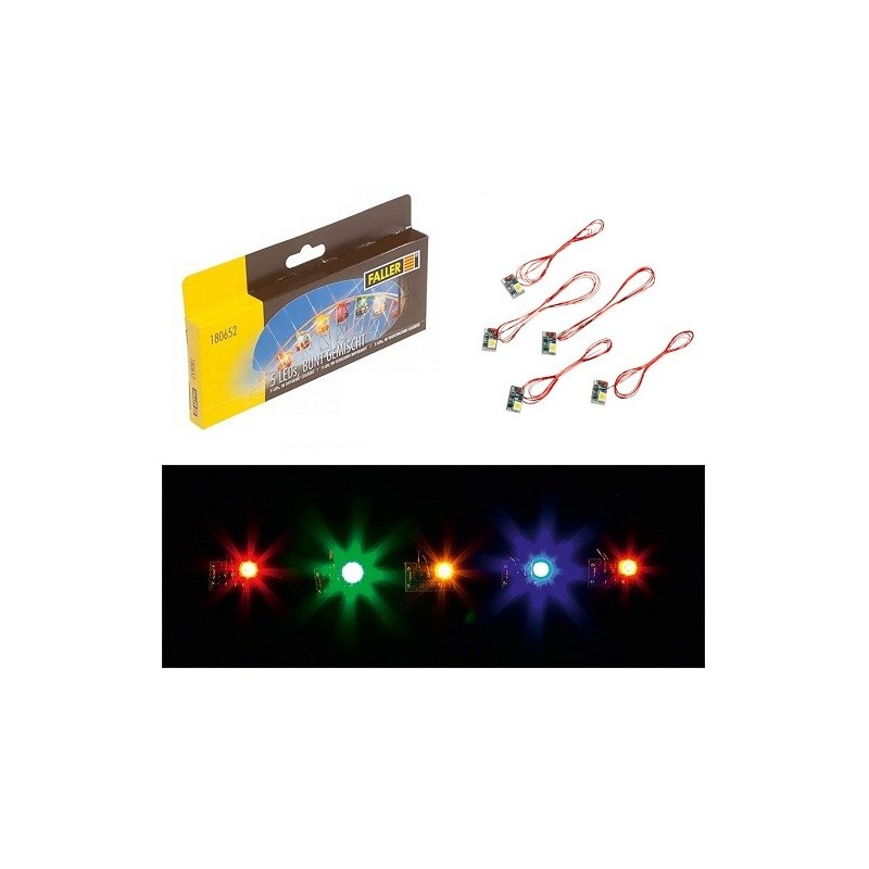 5 Leds especiales, diferentes colores 180652 Faller