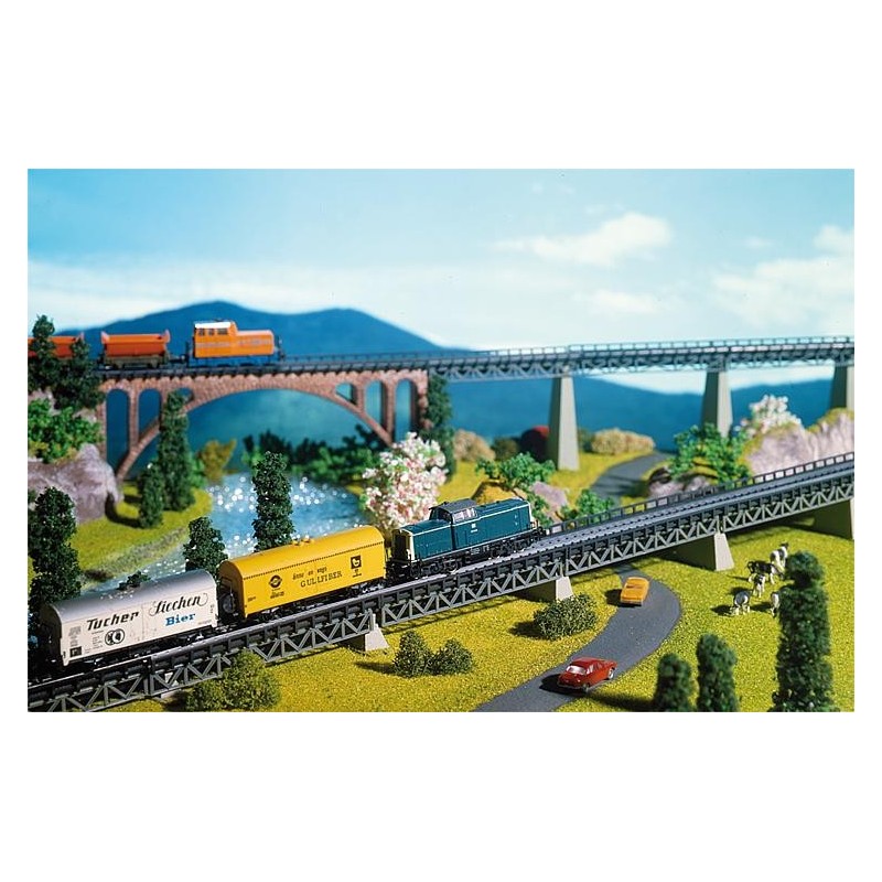 4 lechos de vía rectos 222540 Faller Escala N