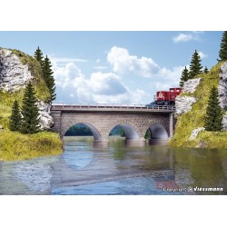 Viaducto en curva para R1 37661 Kibri Escala N