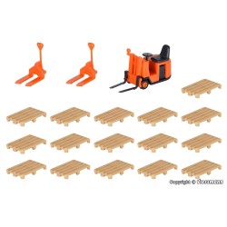 Set carretillas y palets 38147 Kibri Escala H0
