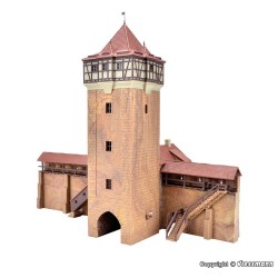 Torre con entrada y muralla de ciudad fortificada 37107 Kibri Escala N