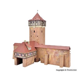 Torre con entrada y muralla de ciudad fortificada 37107 Kibri Escala N