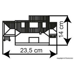 Edificio con oficina postal 38734 Kibri Escala H0