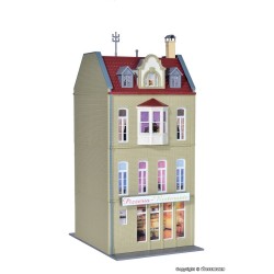Edificio de ciudad Düsseldorf con pizzeria 38392 Kibri Escala H0