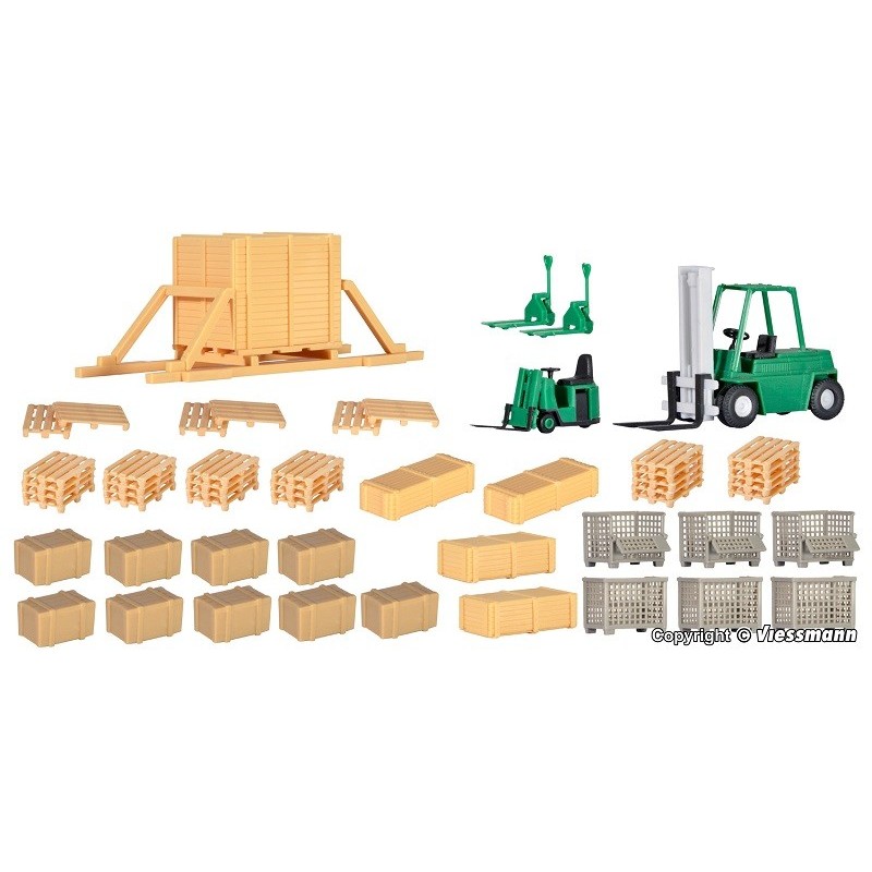 Set decoración almacén 38628 Kibri Escala H0