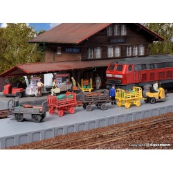 Set decoración estación 38646 Kibri Escala H0