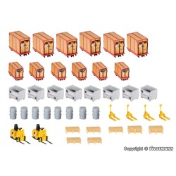 Set decoración mercancías 38647 Kibri Escala H0