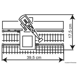 Grúa pórtico con carbonera 39420 Kibri Escala H0