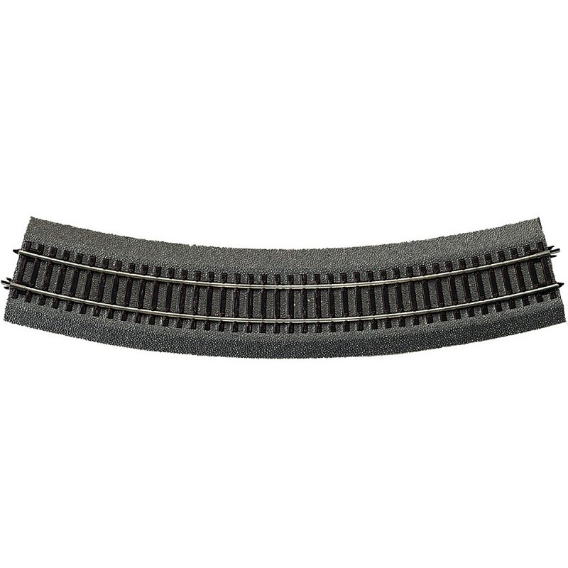 Vía curva R5, 542,8 mm, 30º, 42525 Roco - Rocoline (con balasto) Escala H0