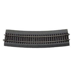 Vía curva R9, 826,4 mm, 15º, 42527 Roco - Rocoline (con balasto) Escala H0