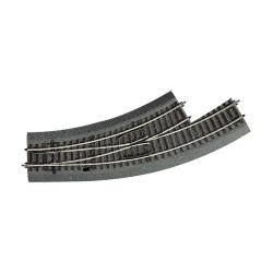 Desvío en curva izquierda 30º R2/R3, 42560 Roco - Rocoline (con balasto) Escala H0