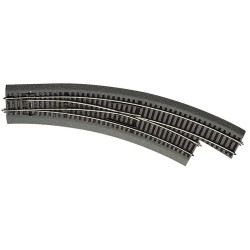 Desvío en curva derecha 30º R5/R6, 42571 Roco - Rocoline (con balasto) Escala H0