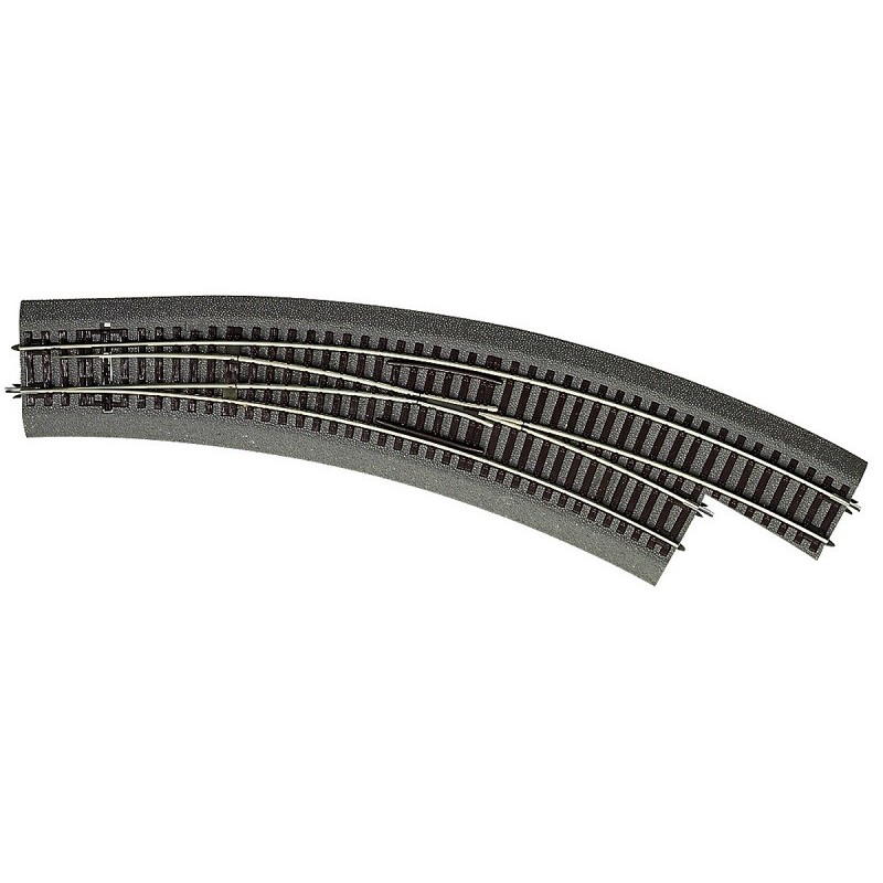 Desvío en curva derecha 30º R5/R6, 42571 Roco - Rocoline (con balasto) Escala H0