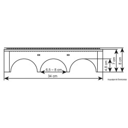 Puente de piedra en curva 39722 Kibri Escala H0