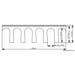 Viaducto en curva Rosanna 39726 Kibri Escala H0