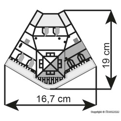 Edificio de ciudad en esquina 38390 Kibri Escala H0
