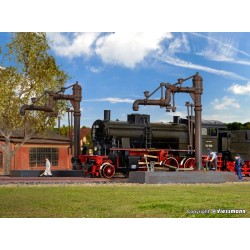 2 grúas de agua con pluma articulada 39422 Kibri Escala H0