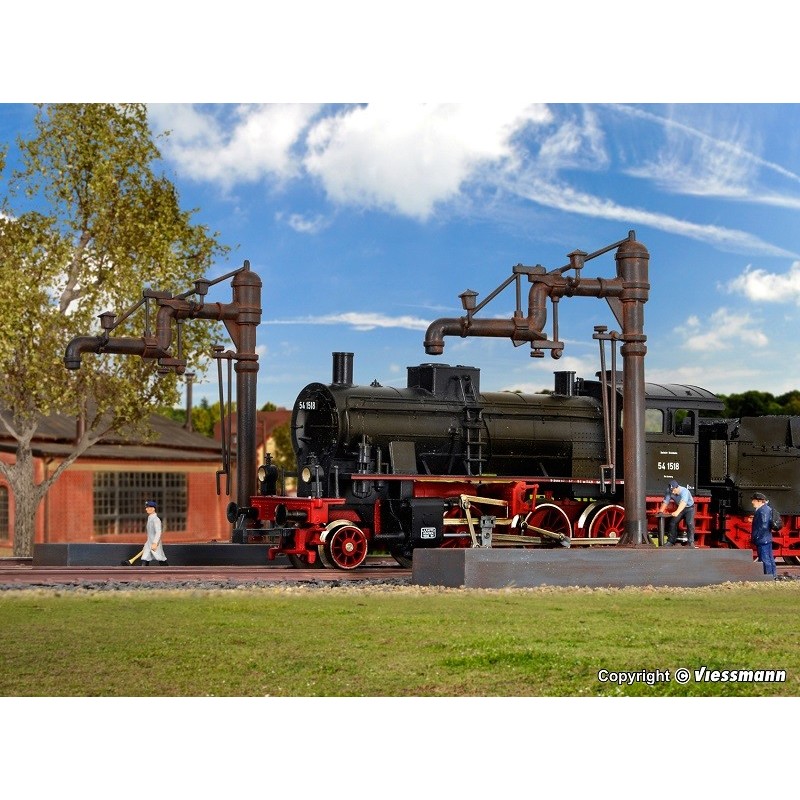 2 grúas de agua con pluma articulada 39422 Kibri Escala H0