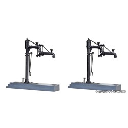 2 grúas de agua con pluma articulada 39422 Kibri Escala H0