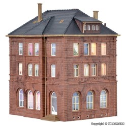 Edificio de operaciones ferroviarias con luz LED 38199 Kibri Escala H0