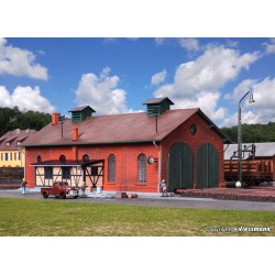 Cobertizo para 2 locomotoras 37438 Kibri Escala N