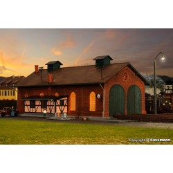 Cobertizo para 2 locomotoras 37438 Kibri Escala N