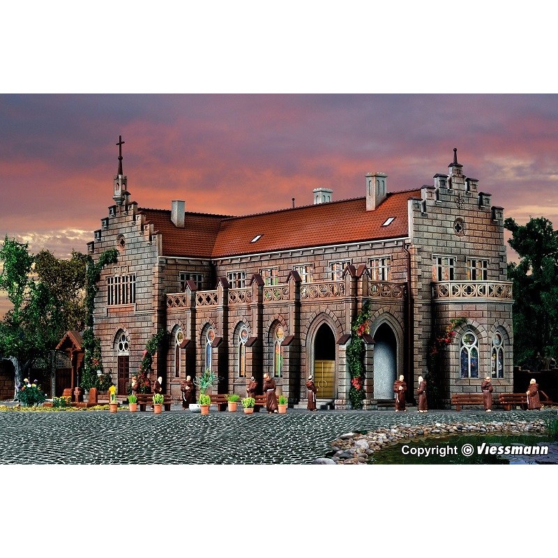 Monasterio con cementerio y accesorios 43860 Vollmer Escala H0