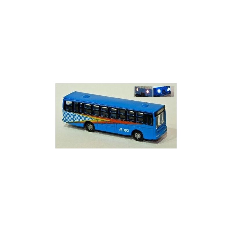 Autobus con LUZ azul A LZ13 MDT Escala N