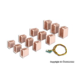 Juego de inicio de iluminación para el hogar, 12 cajas, 4 tamaños diferentes, 1 LED blanco 6005 Viessmann