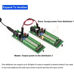 Distribuidor energía para farolas de LED (hasta 29) PCB012-1 MDT Models